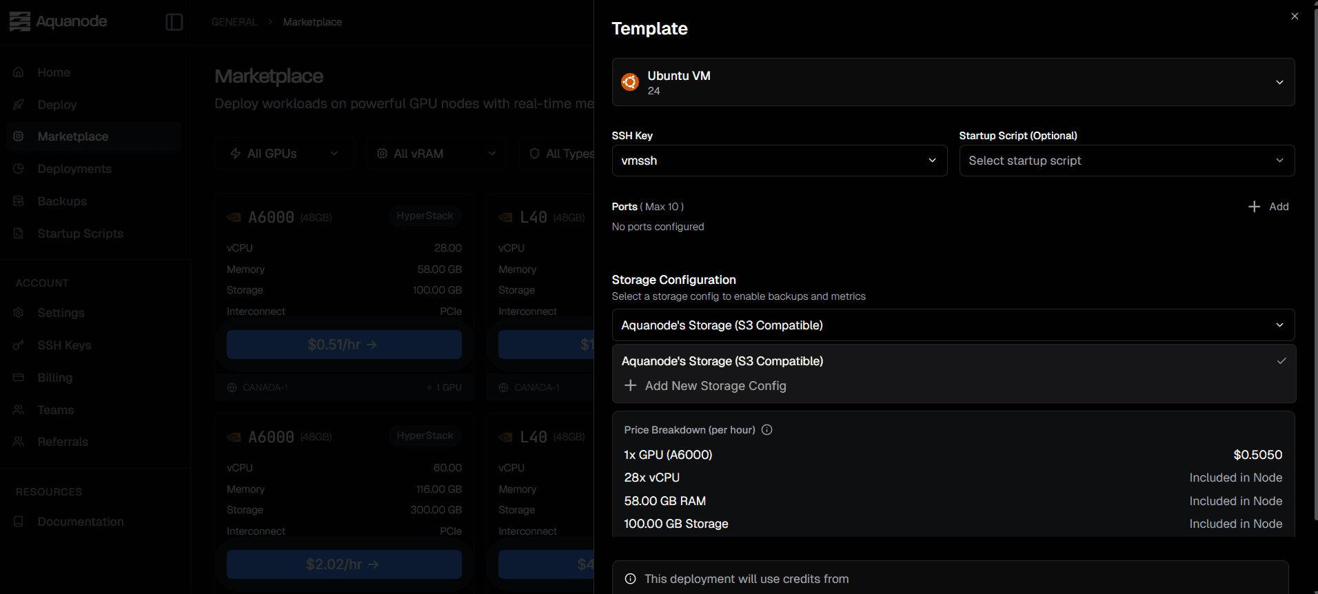 select-aquanode-storage